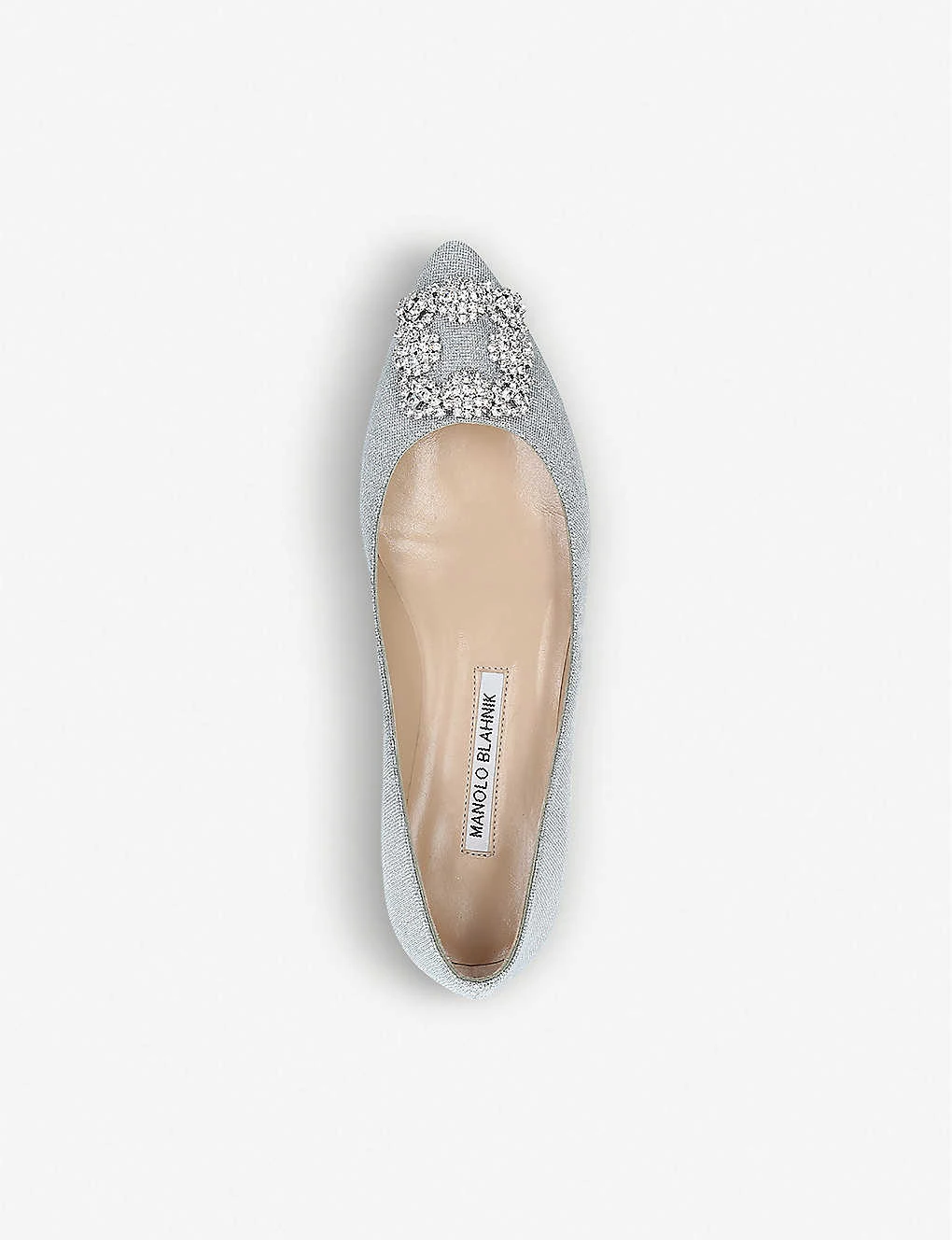 Manolo Blahnik Hangisi Crystal-embellished Flats - Image 4