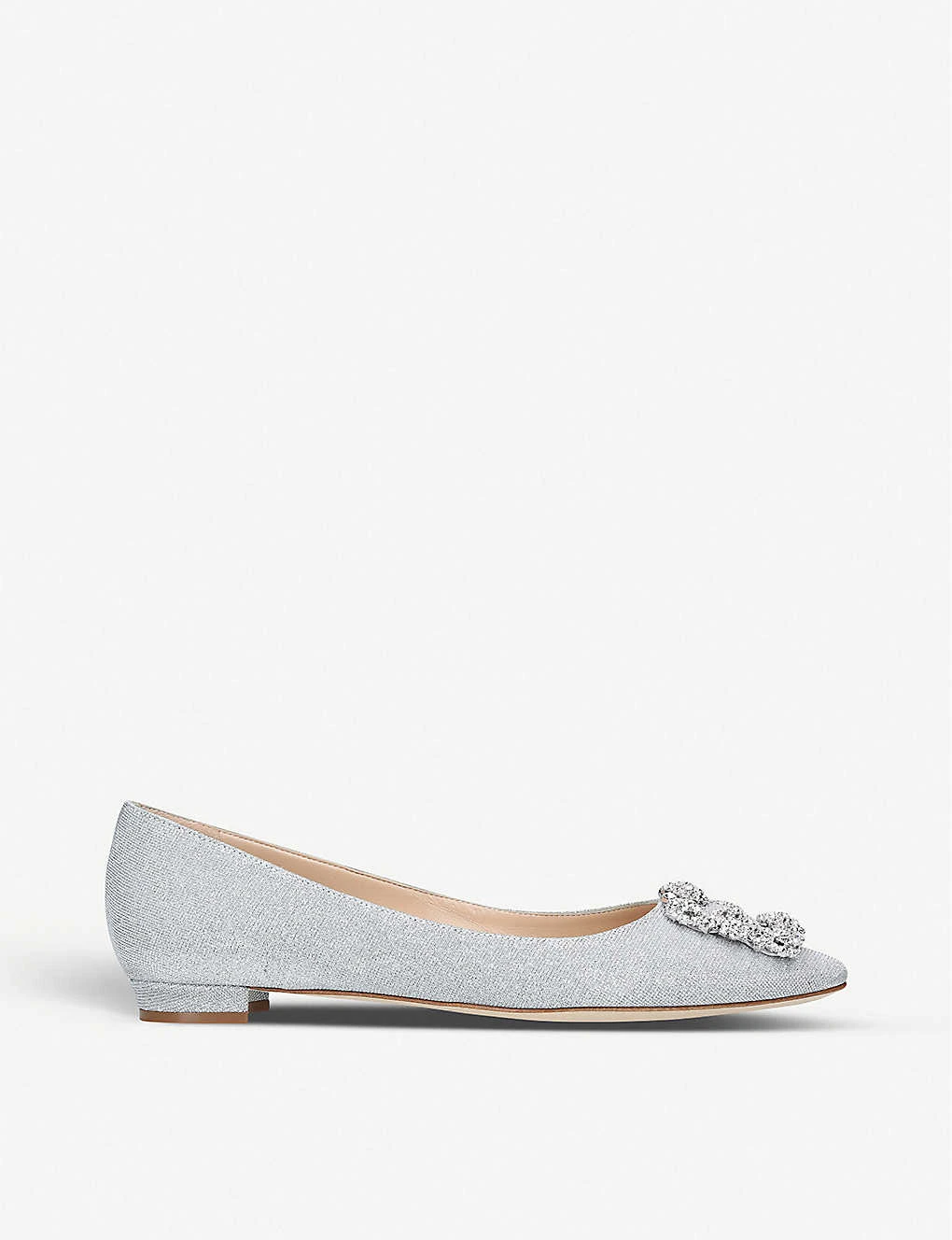 Manolo Blahnik Hangisi Crystal-embellished Flats