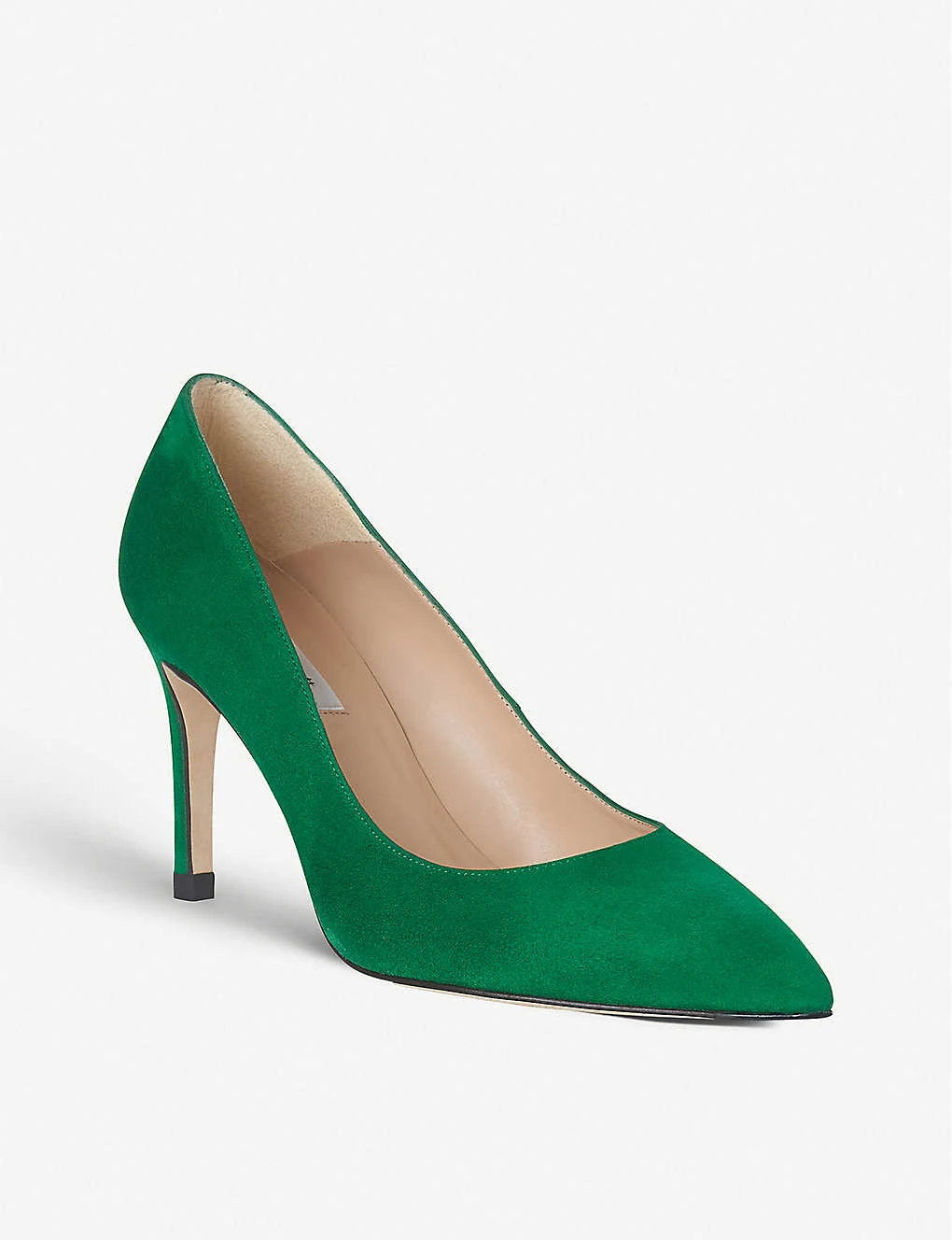 Floret Croc Suede Closed Court Shoes - Image 3