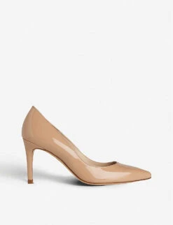 Floret Pointed Patent-leather Courts