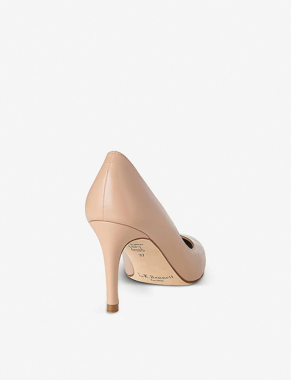 Floret Pointed Leather Court Shoes - Image 2