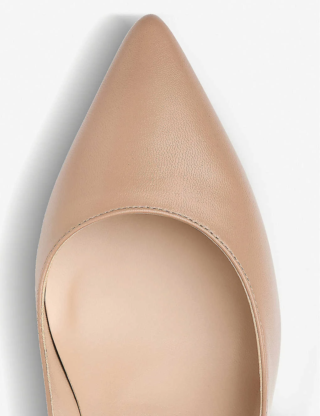 Floret Pointed Leather Court Shoes - Image 4