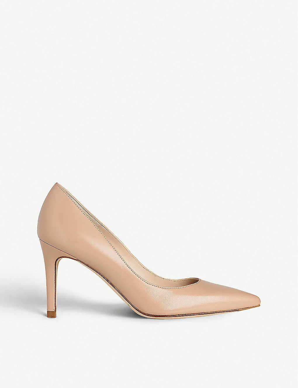 Floret Pointed Leather Court Shoes