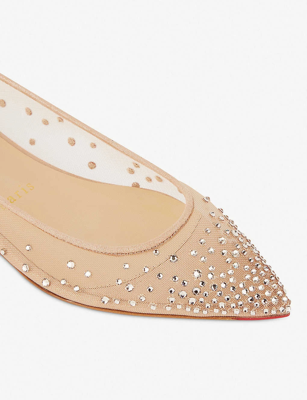 Christian Louboutin Follies Strass Flat Rete/suede - Image 4