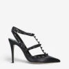 Valentino Garavani Noir 100 Studded Leather Courts