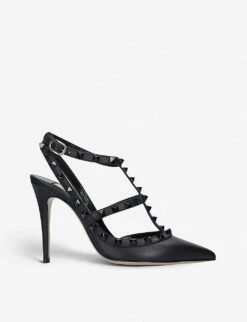 Valentino Garavani Noir 100 Studded Leather Courts
