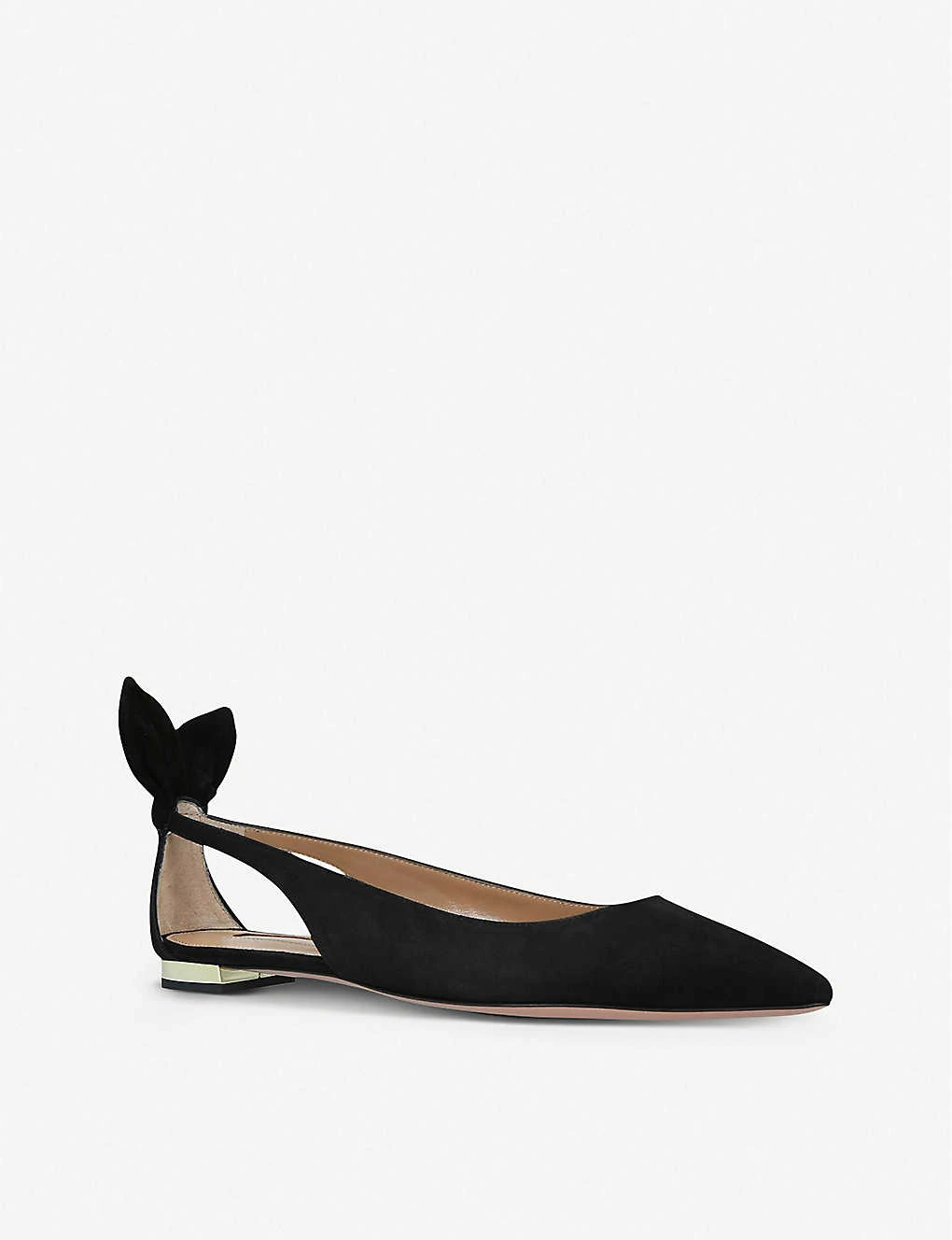 Aquazzura Deneuve Suede Ballet Pumps - Image 3