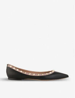 Valentino Garavani Rockstud Leather Flats