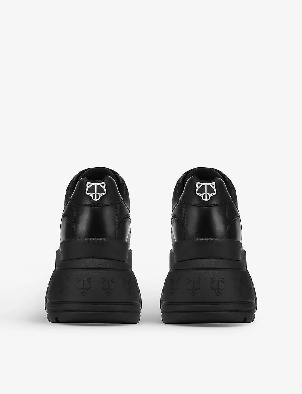 Sporty Leather Platform Trainers - Image 4