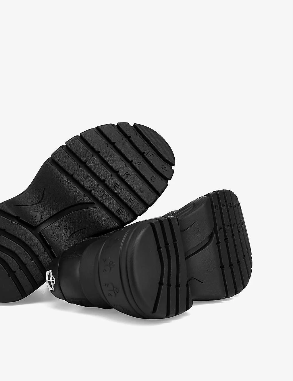 Sporty Leather Platform Trainers - Image 5