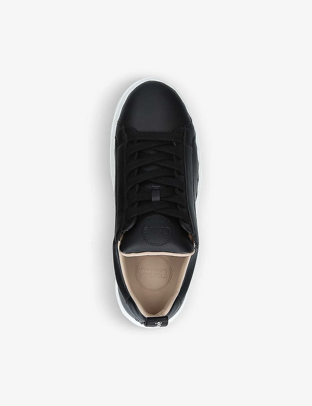 Chloé Lauren Scalloped-trim Leather Trainers - Image 2