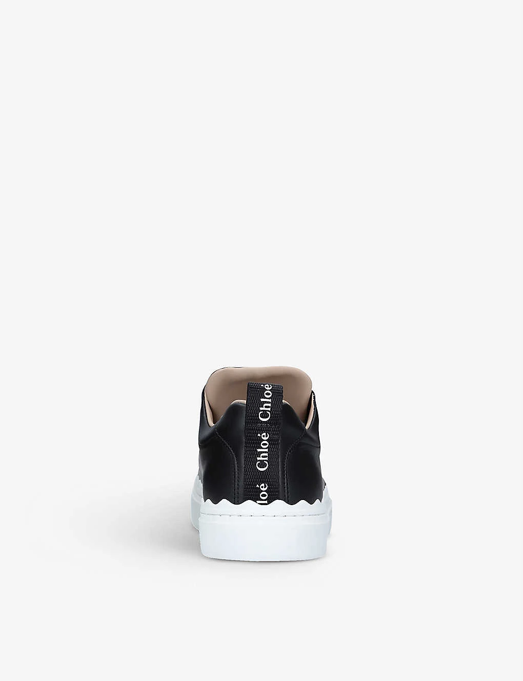 Chloé Lauren Scalloped-trim Leather Trainers - Image 4