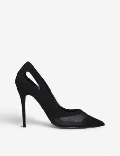 Carvela Luxx Cutout Faux-leather Heeled Courts