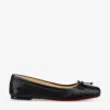 Christian Louboutin Mamadrague Bow-embellished Leather Flats