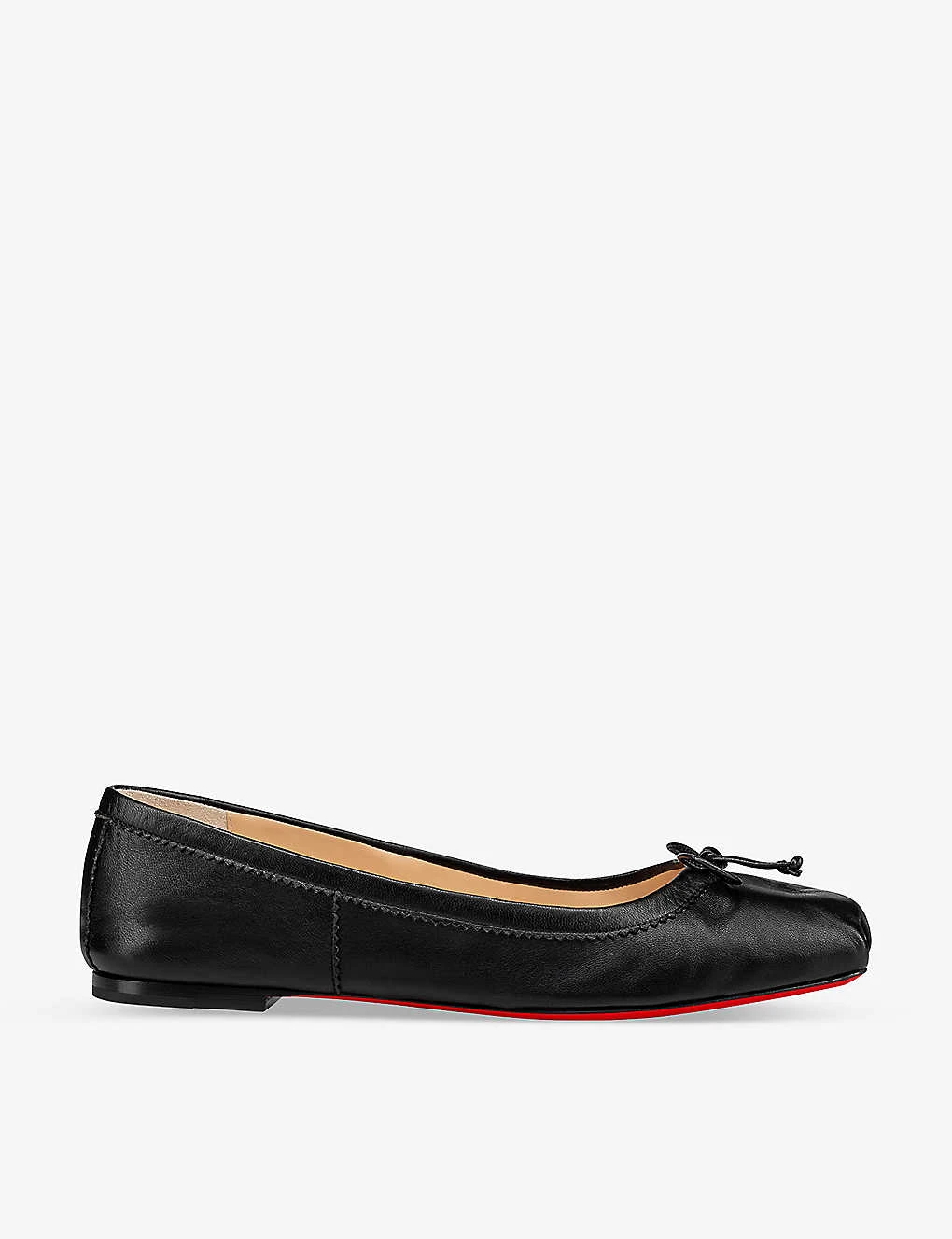 Christian Louboutin Mamadrague Bow-embellished Leather Flats