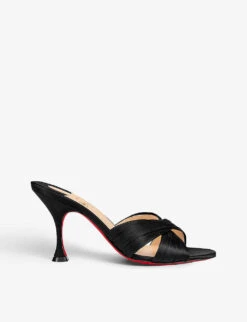 Christian Louboutin Nicol Is Back 85 Satin Heeled Mules