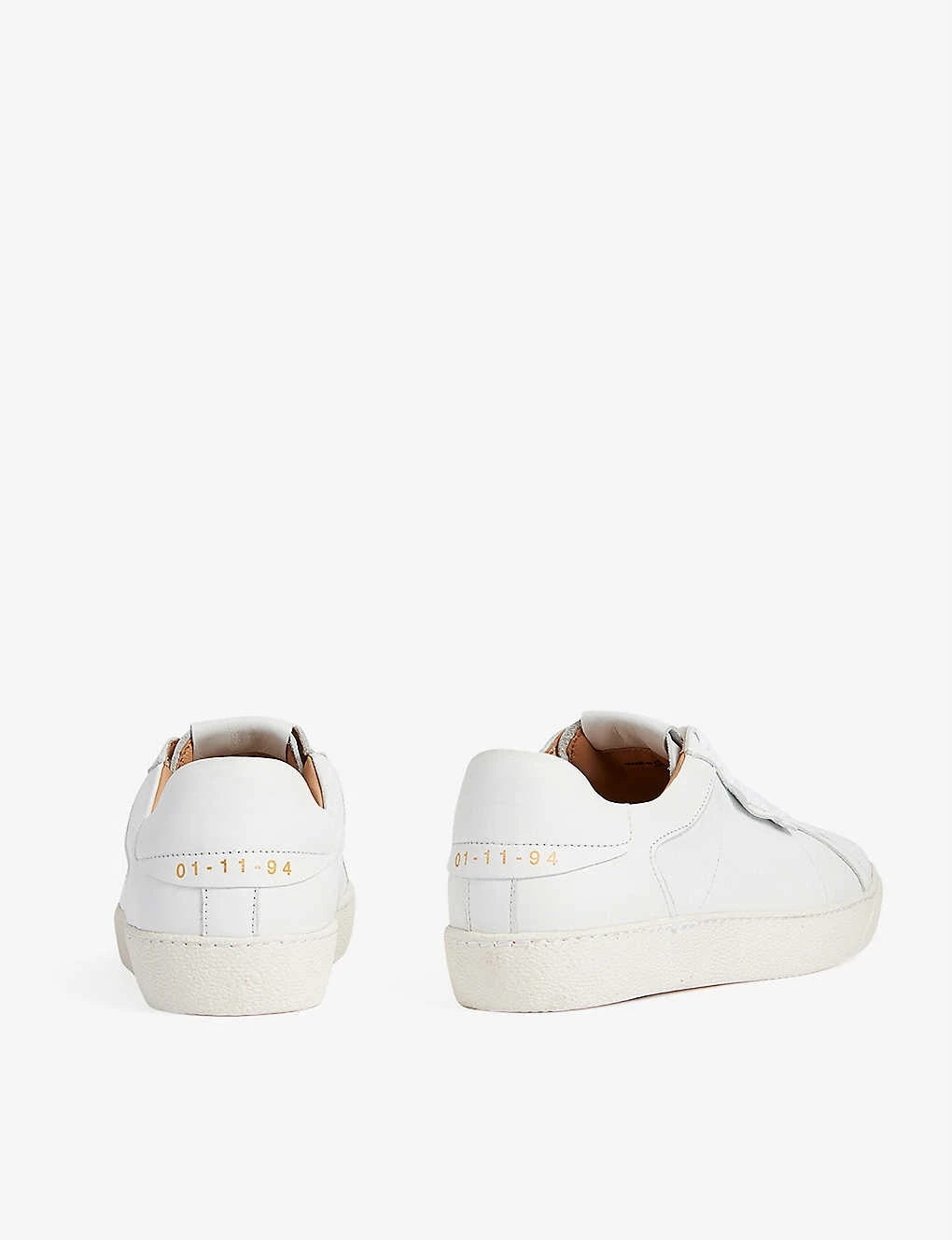 AllSaints Sheer Logo-print Low-top Leather Trainers - Image 4