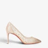 Christian Louboutin Follies Strass 85 Rete Suede Lame Versio