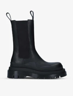 Bottega Veneta Tire Leather Chelsea Boots