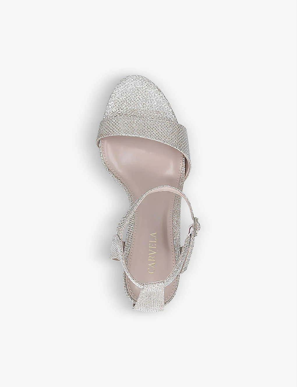 Carvela Kolluding Heeled Embellished Woven Sandals - Image 4