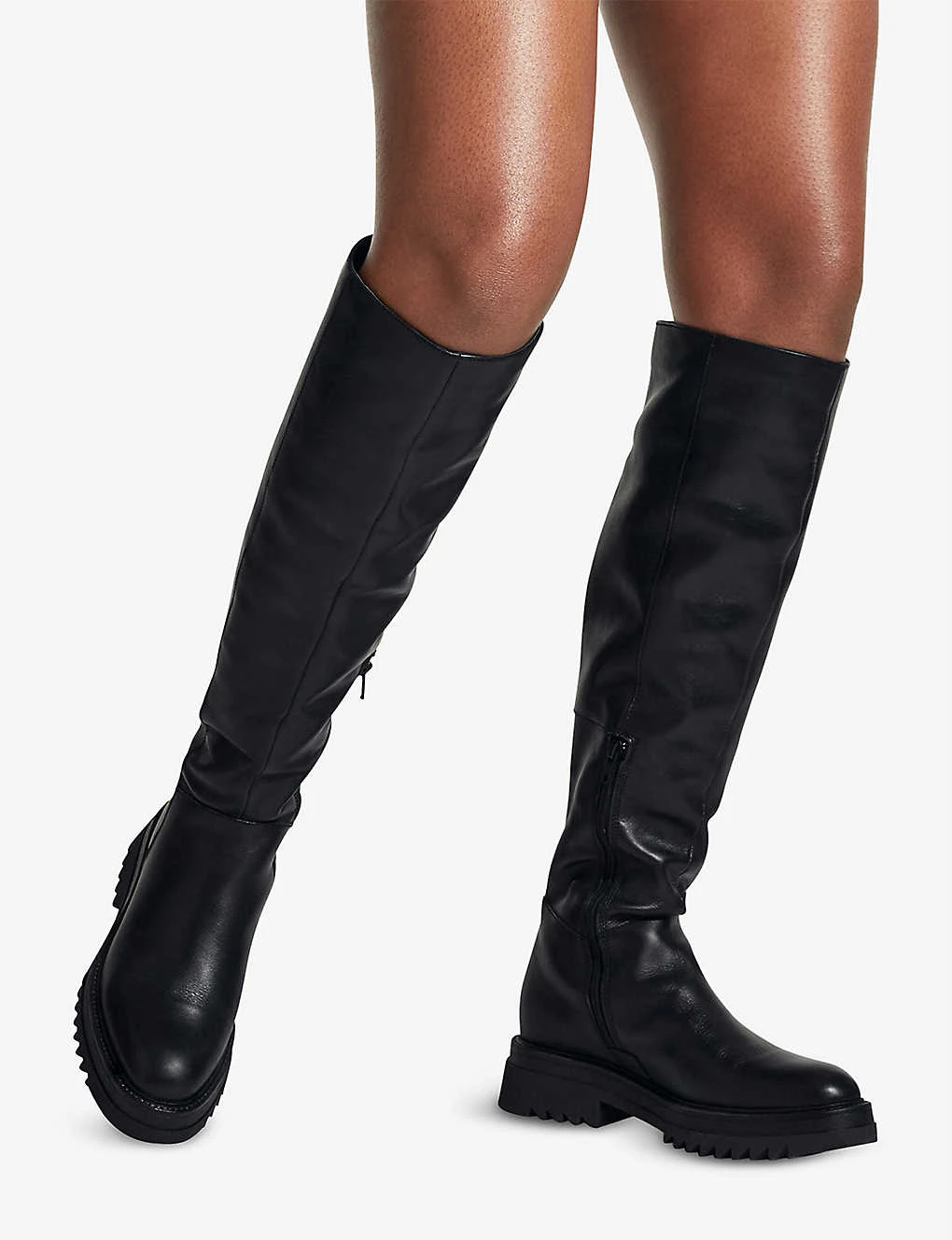 Carvela Strong Leather Knee-high Chelsea Boots - Image 4