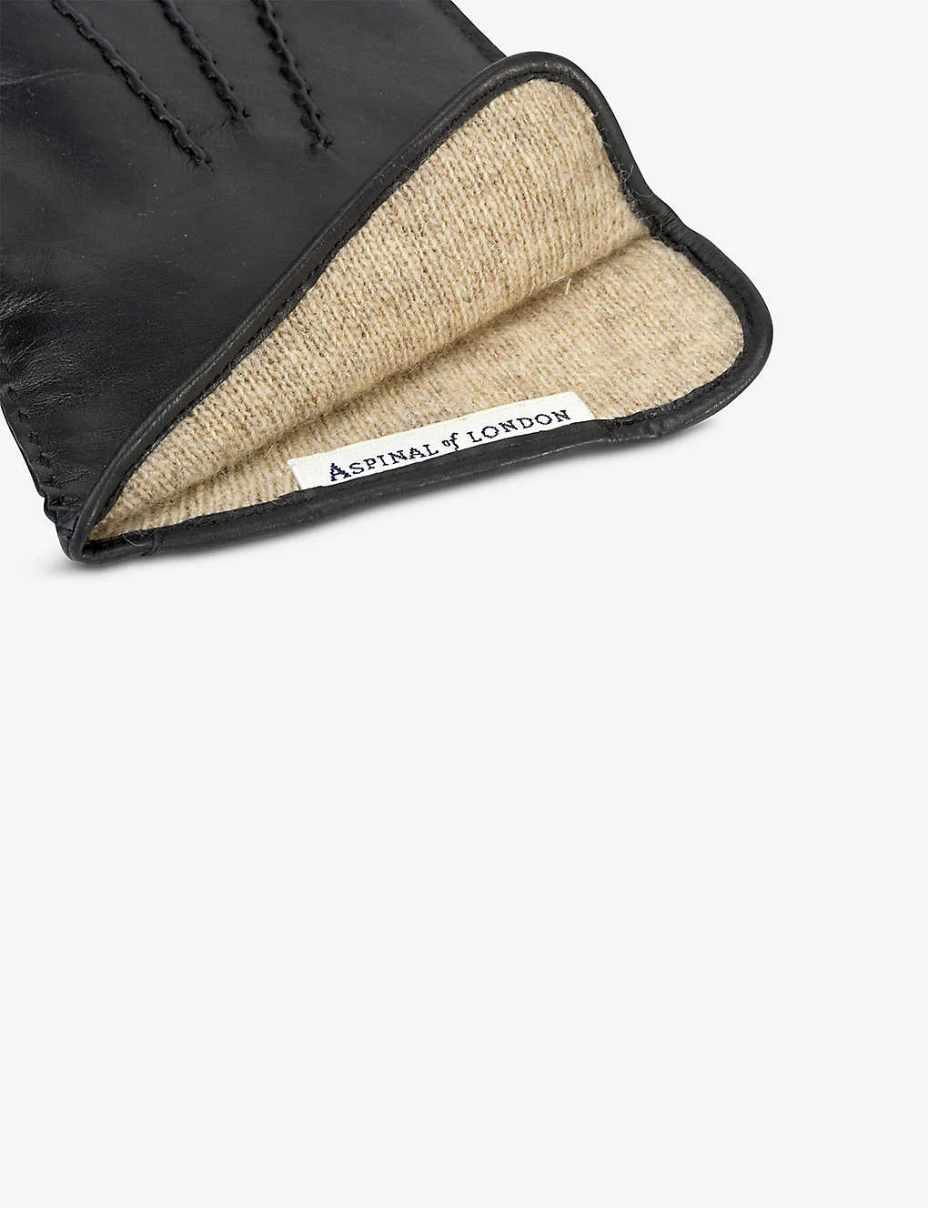 Stitch-embellished Cashmere And Leather Gloves - Image 2