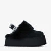 Ugg Funkette Suede And Sheepskin Platform Slippers