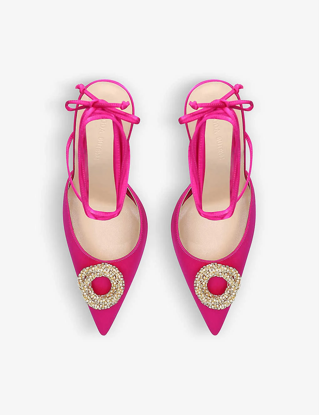 Magda Butrym Crystal-embellished Pointed-toe Satin Heeled Courts - Image 2