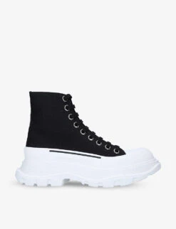 Alexander McQueen Tread Slick Cotton-canvas Ankle Boots