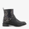 Dune Peptide Buckle-detail Leather Ankle Boots