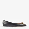 Charlotte Snaffle-trimmed Leather Flats