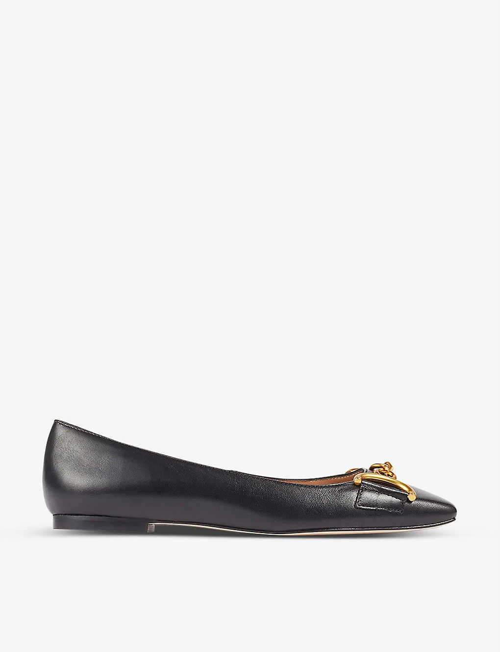 Charlotte Snaffle-trimmed Leather Flats