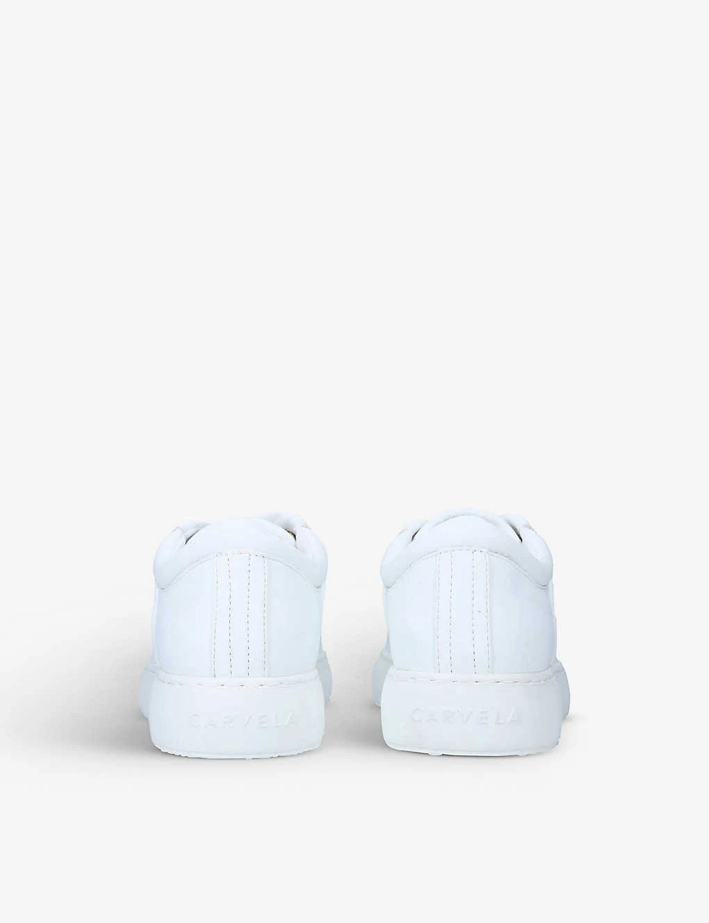 Carvela Soar Logo-embellished Faux-leather Low-top Trainers - Image 4