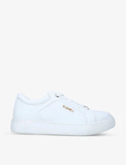 Carvela Soar Logo-embellished Faux-leather Low-top Trainers