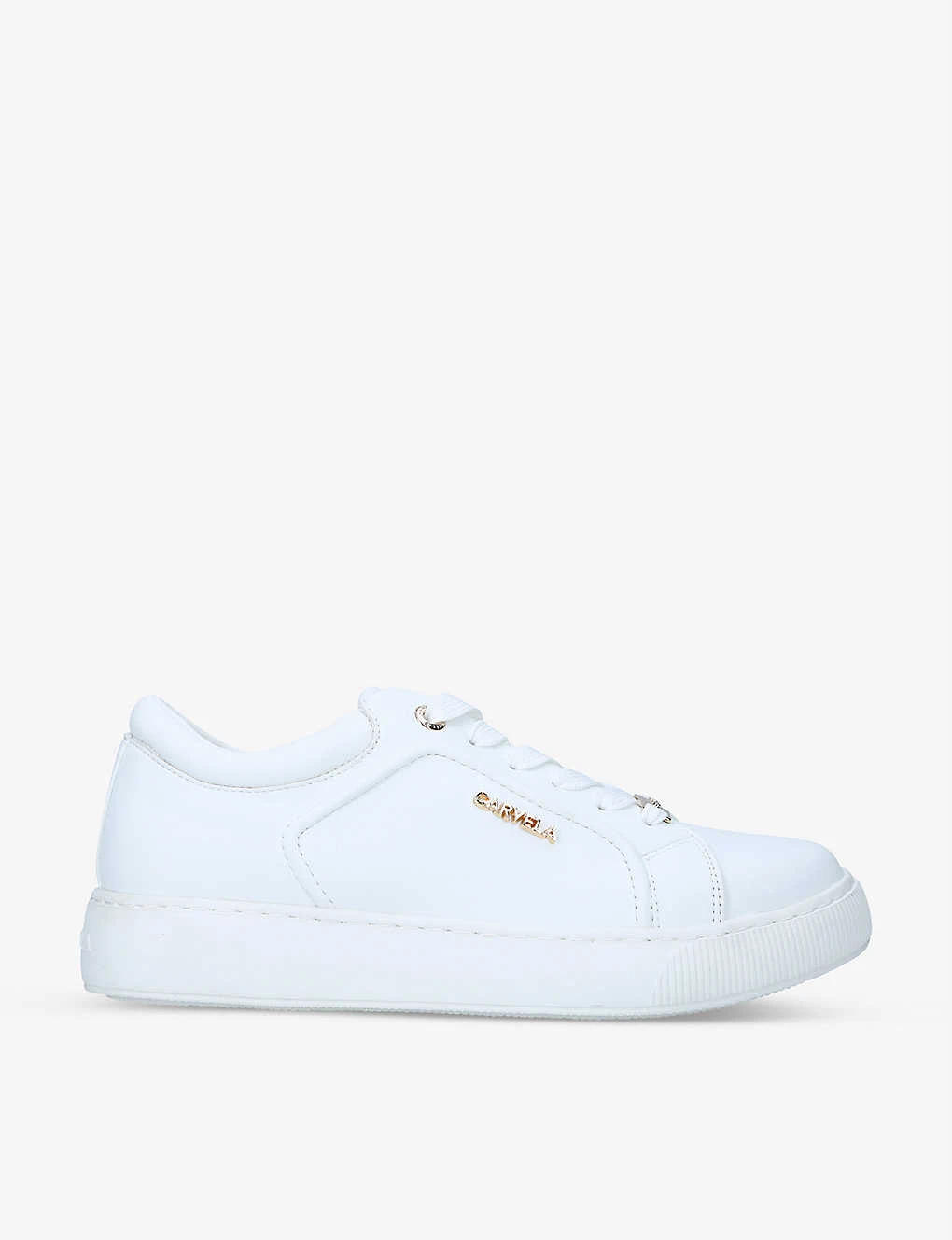 Carvela Soar Logo-embellished Faux-leather Low-top Trainers