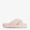 Ted Baker Lopply Cross-over Faux-fur Slippers
