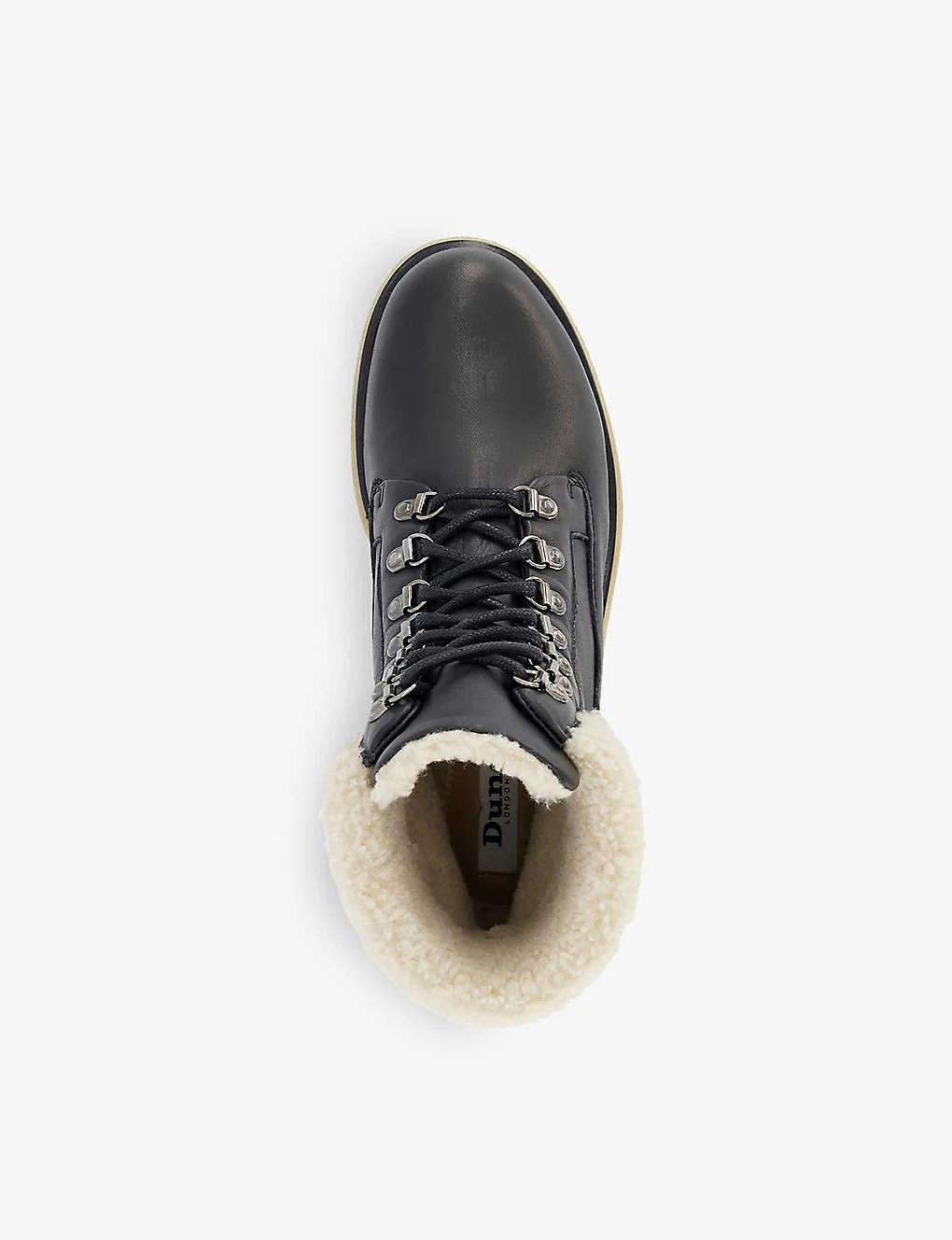 Dune Pattons Shearling-trimmed Lace-up Leather Hiker Boots - Image 2