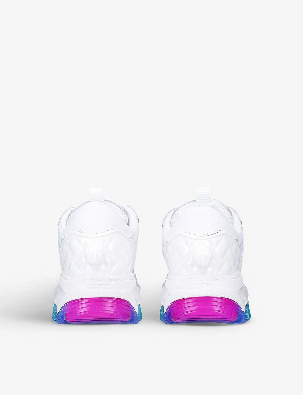 Kurt Geiger London Lettie Eagle Metallic Striped Leather Low-top Trainers - Image 4