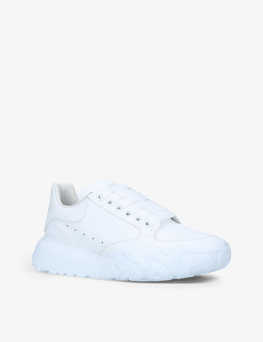 Alexander McQueen Women's Court Oversized Low-top Leather Trainers - Image 3