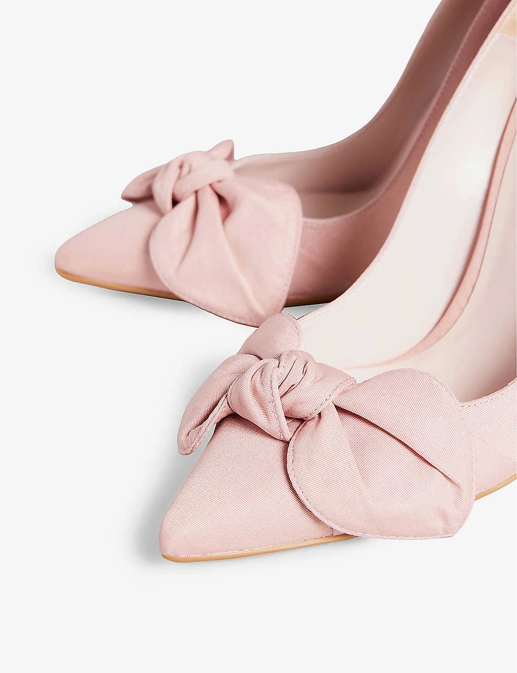 Ted Baker Hyana Bow-embellished Pointed-toe Cotton-blend Courts - Image 2