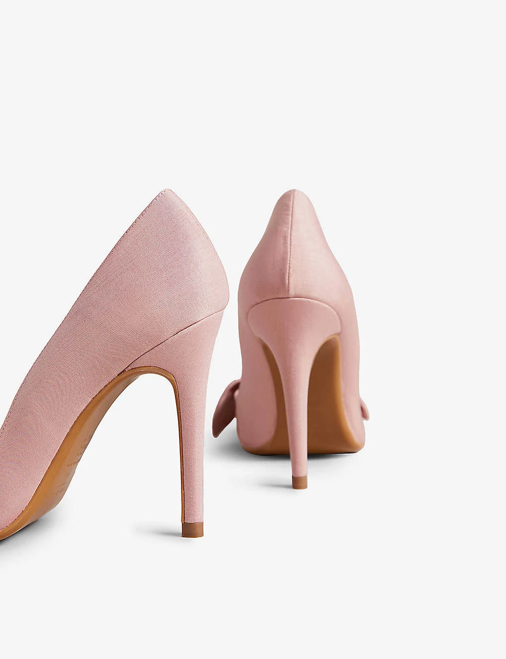 Ted Baker Hyana Bow-embellished Pointed-toe Cotton-blend Courts - Image 4