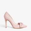 Ted Baker Hyana Bow-embellished Pointed-toe Cotton-blend Courts