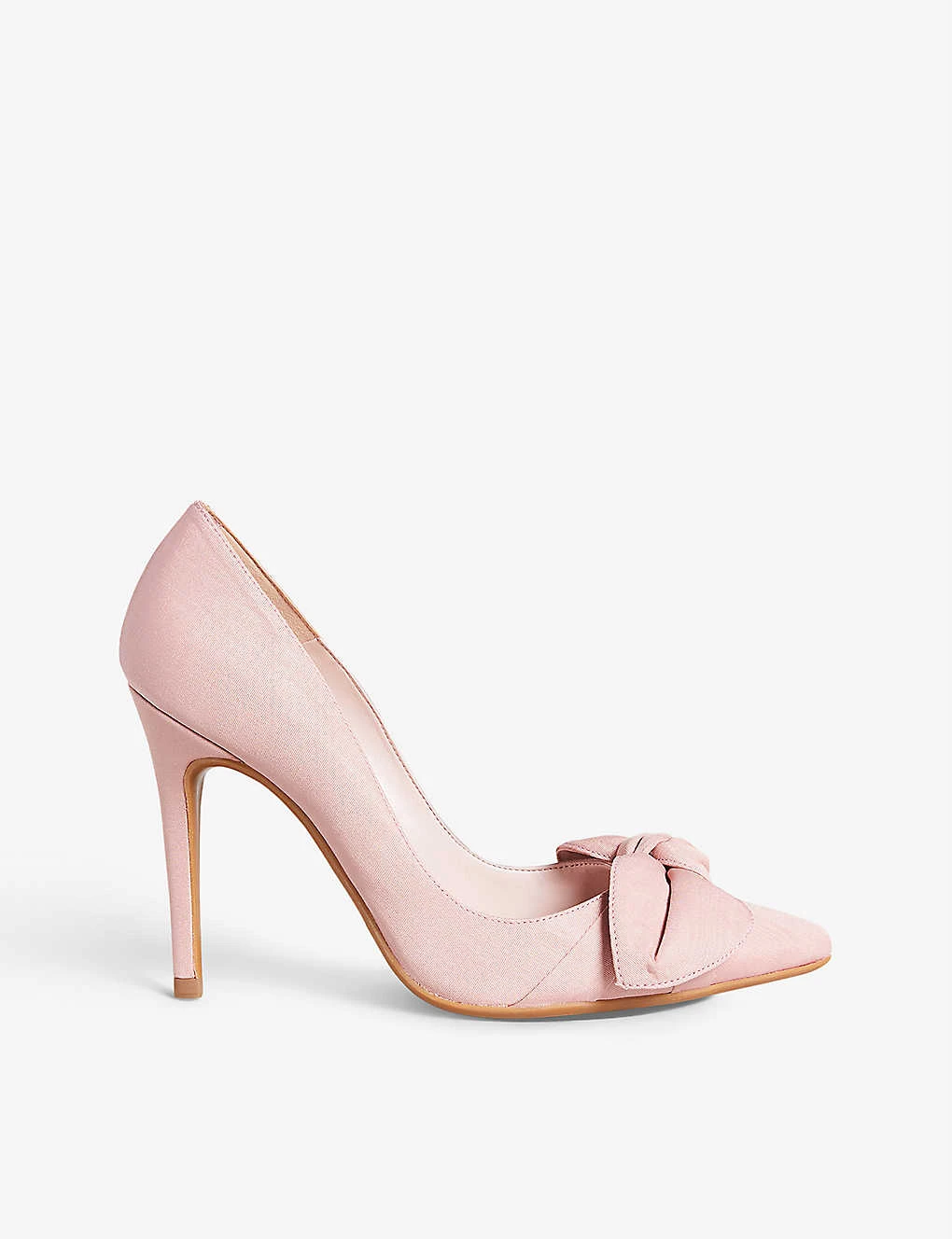 Ted Baker Hyana Bow-embellished Pointed-toe Cotton-blend Courts