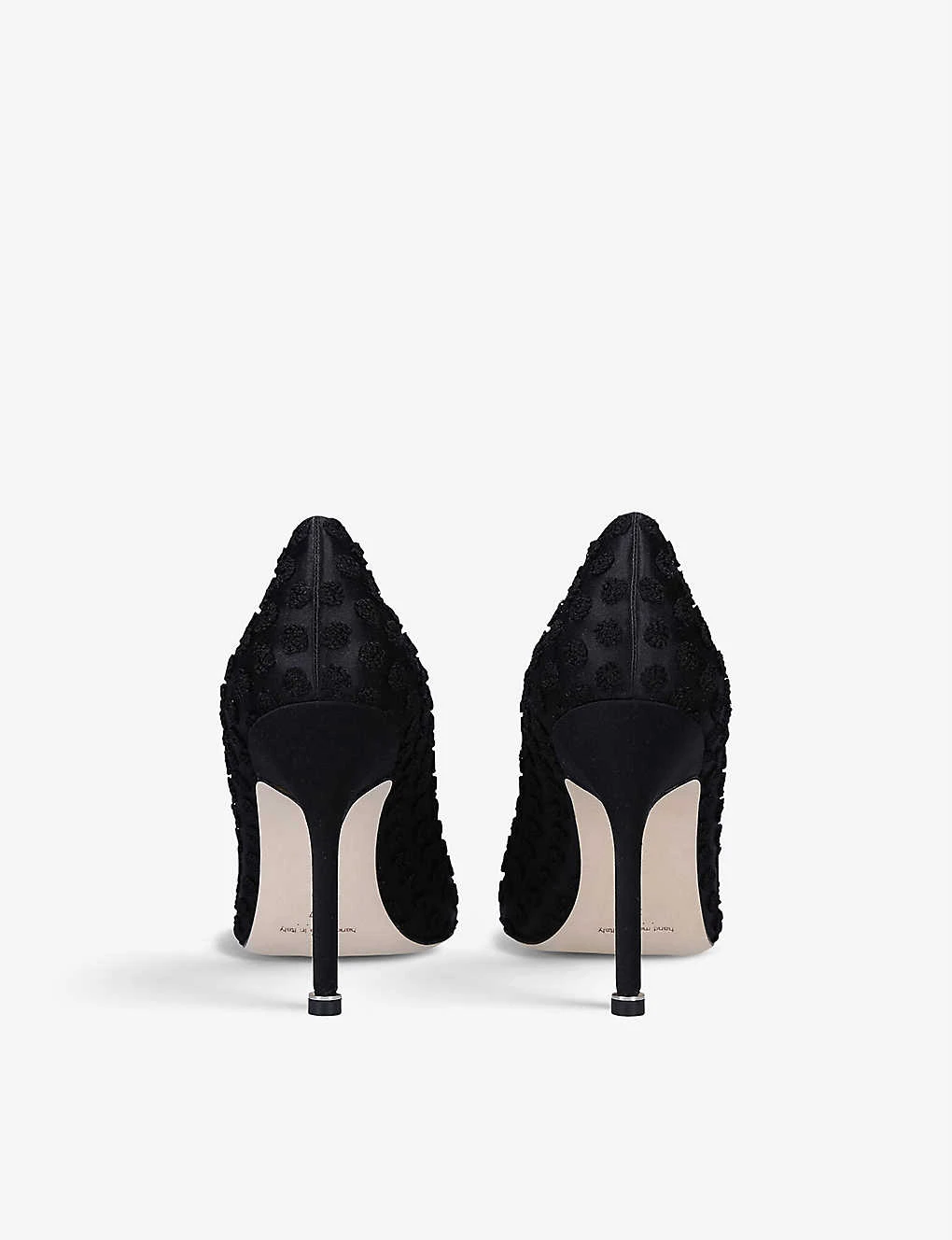 Manolo Blahnik Hangisi 105 Polka-dot Woven Courts - Image 4