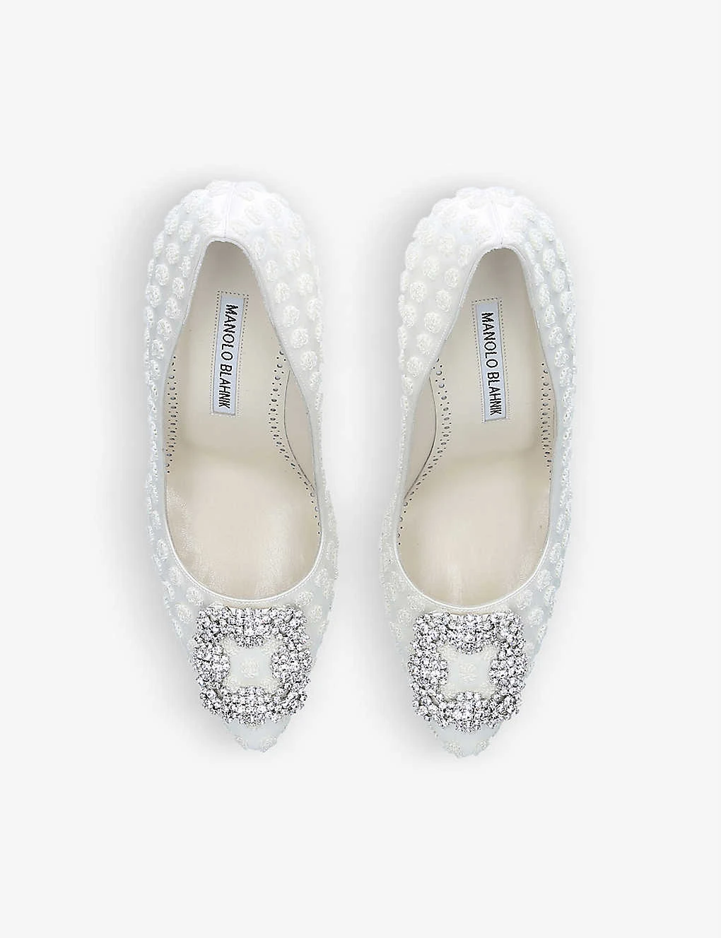 Manolo Blahnik Hangisi 105 Polka-dot Woven Courts - Image 2