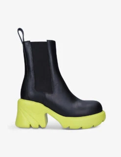 Bottega Veneta Flash Colour-blocked Leather Ankle Boots