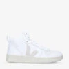 Veja Women's V-15 Leather And Suede High-top Trainers