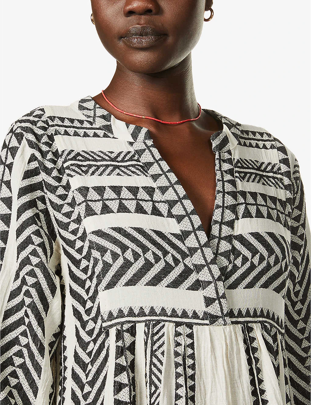 Devotion Twins Ella Flared-sleeve Cotton Mini Dress - Image 5