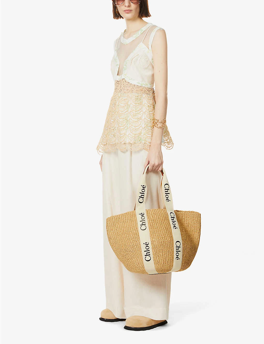 ChloƩ Woody Medium Paper Basket Bag - Image 2