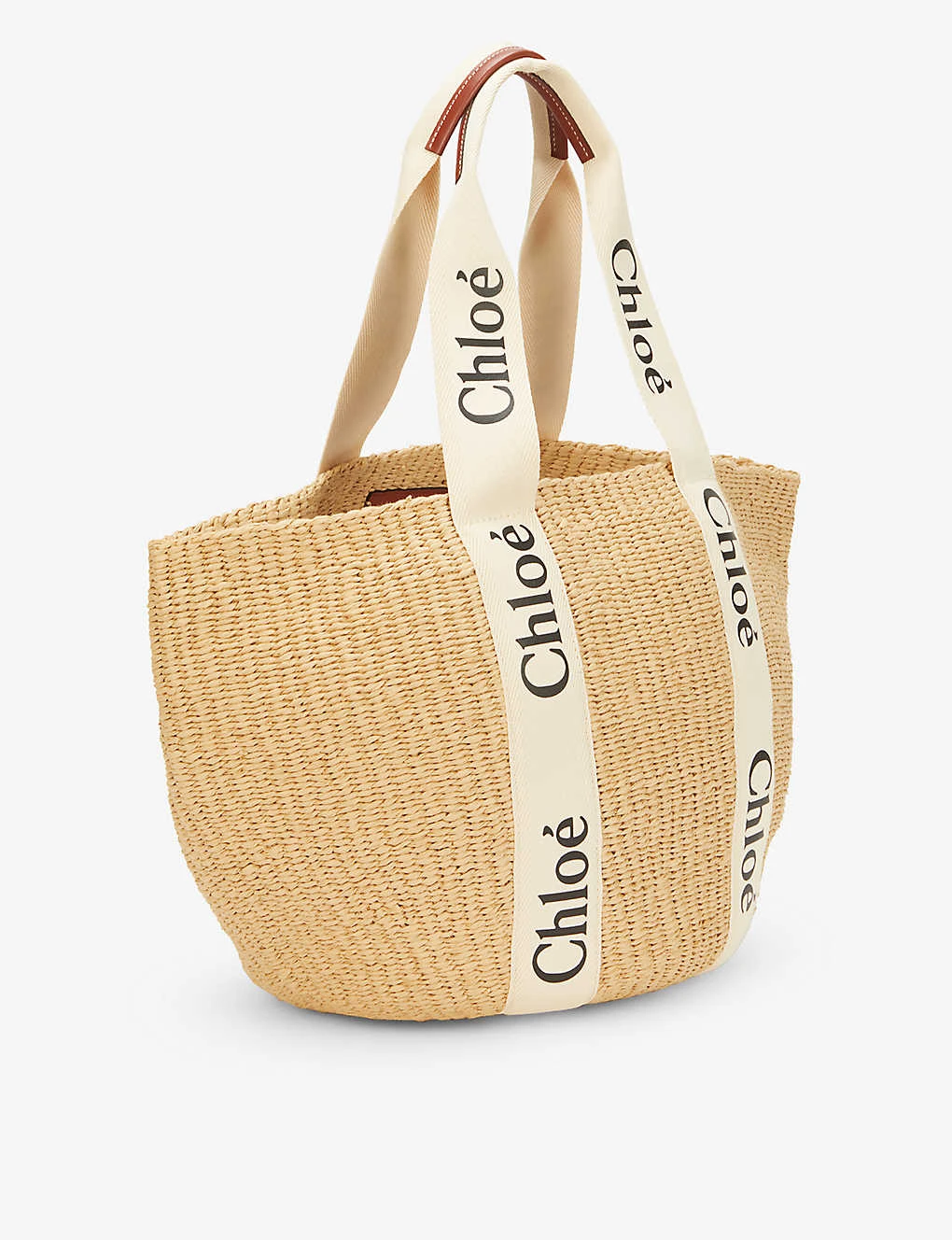 ChloƩ Woody Medium Paper Basket Bag - Image 4